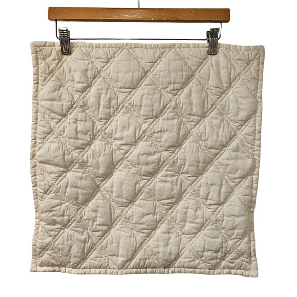Ralph Lauren White Quilted Pillow Shams Set 2 18x18 Cotton Throw Cushion Covers - Picture 1 of 7